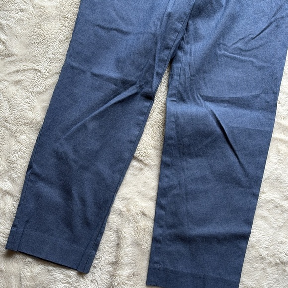 LOFT Blue Cotton Straight Leg Pants | 97% Cotton Trousers Women’s Workwear - Picture 3 of 8